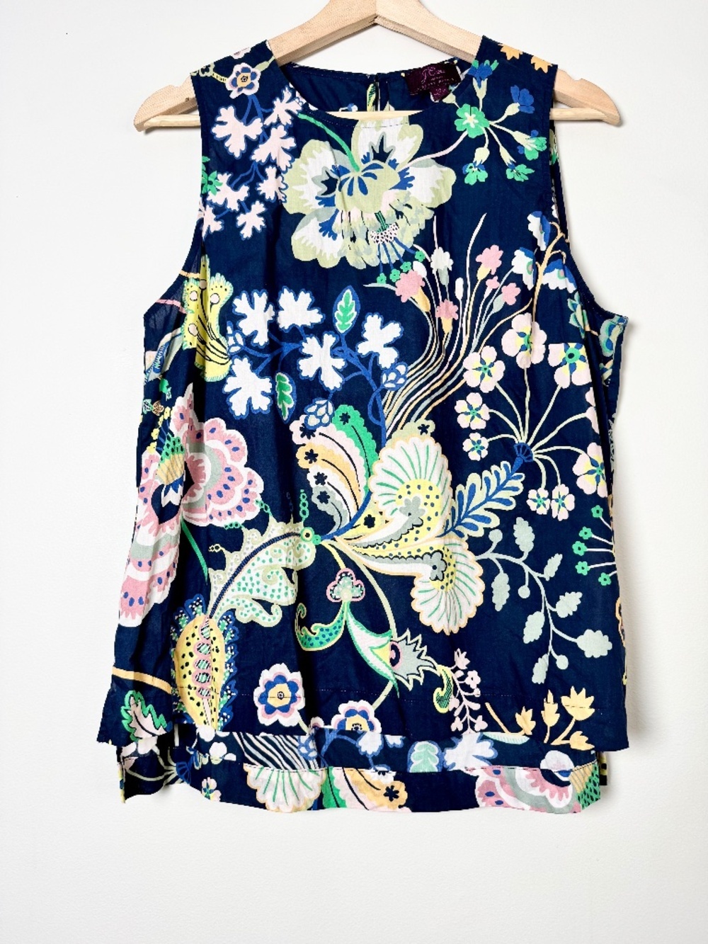J. Crew Sleeveless Tank Top in Liberty Symphony Floral Fabric Sz M